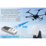 Foxtech XLink-30 Integrates 4G 5G Wifi OFDM 30km Long Distance Transmission Link System for Gimbal Drones